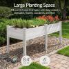 imageBest Choice Products 48 x 24 x 30 Raised Garden Bed with Extra Deep 16 Depth Elevated Wood Planter Box Stand for Backyard Patio Balcony Natural Fir Wood  Acorn BrownWhite