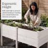 imageBest Choice Products 48 x 24 x 30 Raised Garden Bed with Extra Deep 16 Depth Elevated Wood Planter Box Stand for Backyard Patio Balcony Natural Fir Wood  Acorn BrownWhite