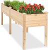 imageBest Choice Products 48 x 24 x 30 Raised Garden Bed with Extra Deep 16 Depth Elevated Wood Planter Box Stand for Backyard Patio Balcony Natural Fir Wood  Acorn BrownNatural