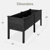 imageBest Choice Products 48 x 24 x 30 Raised Garden Bed with Extra Deep 16 Depth Elevated Wood Planter Box Stand for Backyard Patio Balcony Natural Fir Wood  Acorn BrownBlack