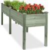 imageBest Choice Products 48 x 24 x 30 Raised Garden Bed with Extra Deep 16 Depth Elevated Wood Planter Box Stand for Backyard Patio Balcony Natural Fir Wood  Acorn BrownSage