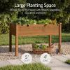 imageBest Choice Products 48 x 24 x 30 Raised Garden Bed with Extra Deep 16 Depth Elevated Wood Planter Box Stand for Backyard Patio Balcony Natural Fir Wood  Acorn BrownAcorn Brown