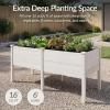 imageBest Choice Products 48 x 24 x 30 Raised Garden Bed with Extra Deep 16 Depth Elevated Wood Planter Box Stand for Backyard Patio Balcony Natural Fir Wood  Acorn BrownWhite