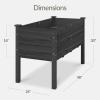 imageBest Choice Products 48 x 24 x 30 Raised Garden Bed with Extra Deep 16 Depth Elevated Wood Planter Box Stand for Backyard Patio Balcony Natural Fir Wood  Acorn BrownBlack