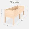 imageBest Choice Products 48 x 24 x 30 Raised Garden Bed with Extra Deep 16 Depth Elevated Wood Planter Box Stand for Backyard Patio Balcony Natural Fir Wood  Acorn BrownNatural