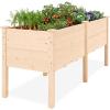 imageBest Choice Products 48 x 24 x 30 Raised Garden Bed with Extra Deep 16 Depth Elevated Wood Planter Box Stand for Backyard Patio Balcony Natural Fir Wood  Acorn BrownNatural