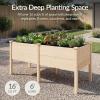 imageBest Choice Products 48 x 24 x 30 Raised Garden Bed with Extra Deep 16 Depth Elevated Wood Planter Box Stand for Backyard Patio Balcony Natural Fir Wood  Acorn BrownNatural
