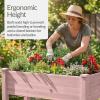 imageBest Choice Products 48 x 24 x 30 Raised Garden Bed with Extra Deep 16 Depth Elevated Wood Planter Box Stand for Backyard Patio Balcony Natural Fir Wood  Acorn BrownPink