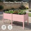 imageBest Choice Products 48 x 24 x 30 Raised Garden Bed with Extra Deep 16 Depth Elevated Wood Planter Box Stand for Backyard Patio Balcony Natural Fir Wood  Acorn BrownPink