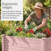 imageBest Choice Products 48 x 24 x 30 Raised Garden Bed with Extra Deep 16 Depth Elevated Wood Planter Box Stand for Backyard Patio Balcony Natural Fir Wood  Acorn BrownPink