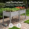imageBest Choice Products 48 x 24 x 30 Raised Garden Bed with Extra Deep 16 Depth Elevated Wood Planter Box Stand for Backyard Patio Balcony Natural Fir Wood  Acorn BrownGray