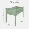 imageBest Choice Products 48 x 24 x 30 Raised Garden Bed with Extra Deep 16 Depth Elevated Wood Planter Box Stand for Backyard Patio Balcony Natural Fir Wood  Acorn BrownSage