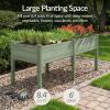 imageBest Choice Products 48 x 24 x 30 Raised Garden Bed with Extra Deep 16 Depth Elevated Wood Planter Box Stand for Backyard Patio Balcony Natural Fir Wood  Acorn BrownSage