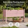 imageBest Choice Products 48 x 24 x 30 Raised Garden Bed with Extra Deep 16 Depth Elevated Wood Planter Box Stand for Backyard Patio Balcony Natural Fir Wood  Acorn BrownPink