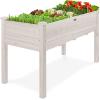 imageBest Choice Products 48 x 24 x 30 Raised Garden Bed with Extra Deep 16 Depth Elevated Wood Planter Box Stand for Backyard Patio Balcony Natural Fir Wood  Acorn BrownWhite