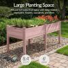 imageBest Choice Products 48 x 24 x 30 Raised Garden Bed with Extra Deep 16 Depth Elevated Wood Planter Box Stand for Backyard Patio Balcony Natural Fir Wood  Acorn BrownPink