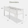 imageBest Choice Products 48 x 24 x 30 Raised Garden Bed with Extra Deep 16 Depth Elevated Wood Planter Box Stand for Backyard Patio Balcony Natural Fir Wood  Acorn BrownWhite
