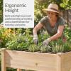 imageBest Choice Products Raised Herb Garden Bed Planter Box  Elevated Wooden Planter with 10 Grid Growing Compartments Drainage Holes Vegetable Flower Garden Box for Patio Balcony Backyard  NaturalNatural