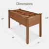 imageBest Choice Products Raised Herb Garden Bed Planter Box  Elevated Wooden Planter with 10 Grid Growing Compartments Drainage Holes Vegetable Flower Garden Box for Patio Balcony Backyard  NaturalAcorn