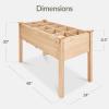 imageBest Choice Products Raised Herb Garden Bed Planter Box  Elevated Wooden Planter with 10 Grid Growing Compartments Drainage Holes Vegetable Flower Garden Box for Patio Balcony Backyard  NaturalNatural