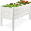 imageBest Choice Products 48 x 24 x 30 Raised Garden Bed with Extra Deep 16 Depth Elevated Wood Planter Box Stand for Backyard Patio Balcony Natural Fir Wood  Acorn BrownWhite