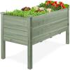 imageBest Choice Products 48 x 24 x 30 Raised Garden Bed with Extra Deep 16 Depth Elevated Wood Planter Box Stand for Backyard Patio Balcony Natural Fir Wood  Acorn BrownSage