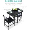 imageBest Choice Products 5Piece Modern Dining Set WSteel Frame Space Saving Rectangular Kitchen Table W 4 Matching Chairs amp Storage Rack for Apartments Kitchens amp Dining Rooms  Medium BrownBlackBlackBlack