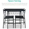 imageBest Choice Products 5Piece Modern Dining Set WSteel Frame Space Saving Rectangular Kitchen Table W 4 Matching Chairs amp Storage Rack for Apartments Kitchens amp Dining Rooms  Medium BrownBlackBlackBlack