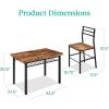 imageBest Choice Products 5Piece Modern Dining Set WSteel Frame Space Saving Rectangular Kitchen Table W 4 Matching Chairs amp Storage Rack for Apartments Kitchens amp Dining Rooms  Medium BrownBlackBrownBlack