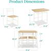 imageBest Choice Products 5Piece Modern Dining Set WSteel Frame Space Saving Rectangular Kitchen Table W 4 Matching Chairs amp Storage Rack for Apartments Kitchens amp Dining Rooms  Medium BrownBlackNaturalWhite