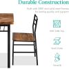 imageBest Choice Products 5Piece Modern Dining Set WSteel Frame Space Saving Rectangular Kitchen Table W 4 Matching Chairs amp Storage Rack for Apartments Kitchens amp Dining Rooms  Medium BrownBlackBrownBlack