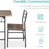 imageBest Choice Products 5Piece Modern Dining Set WSteel Frame Space Saving Rectangular Kitchen Table W 4 Matching Chairs amp Storage Rack for Apartments Kitchens amp Dining Rooms  Medium BrownBlackGrayBlack