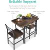 imageBest Choice Products 5Piece Modern Dining Set WSteel Frame Space Saving Rectangular Kitchen Table W 4 Matching Chairs amp Storage Rack for Apartments Kitchens amp Dining Rooms  Medium BrownBlackDark BrownBlack