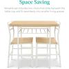 imageBest Choice Products 5Piece Modern Dining Set WSteel Frame Space Saving Rectangular Kitchen Table W 4 Matching Chairs amp Storage Rack for Apartments Kitchens amp Dining Rooms  Medium BrownBlackNaturalWhite