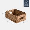 imageBest Choice Products 9x12 Scalloped Shelf Baskets Woven Storage Bins Storage Organizers for Pantry Living Room Bedroom Nursery amp Laundry 4 Pack  Natural with White Trim9x12  Chestnut