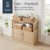 imageBest Choice Products 9x12 Scalloped Shelf Baskets Woven Storage Bins Storage Organizers for Pantry Living Room Bedroom Nursery amp Laundry 4 Pack  Natural with White Trim9x12  Natural