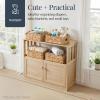 imageBest Choice Products 9x12 Scalloped Shelf Baskets Woven Storage Bins Storage Organizers for Pantry Living Room Bedroom Nursery amp Laundry 4 Pack  Natural with White Trim9x12  Natural with White Trim