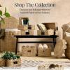 imageBest Choice Products 9x12 Scalloped Shelf Baskets Woven Storage Bins Storage Organizers for Pantry Living Room Bedroom Nursery amp Laundry 4 Pack  Natural with White Trim16x12  Natural with White Trim