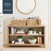imageBest Choice Products 9x12 Scalloped Shelf Baskets Woven Storage Bins Storage Organizers for Pantry Living Room Bedroom Nursery amp Laundry 4 Pack  Natural with White Trim16x12  Natural with White Trim