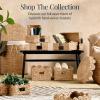 imageBest Choice Products 9x12 Scalloped Shelf Baskets Woven Storage Bins Storage Organizers for Pantry Living Room Bedroom Nursery amp Laundry 4 Pack  Natural with White Trim9x12  Natural with White Trim
