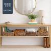 imageBest Choice Products 9x12 Scalloped Shelf Baskets Woven Storage Bins Storage Organizers for Pantry Living Room Bedroom Nursery amp Laundry 4 Pack  Natural with White Trim9x12  Chestnut