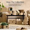 imageBest Choice Products 9x12 Scalloped Shelf Baskets Woven Storage Bins Storage Organizers for Pantry Living Room Bedroom Nursery amp Laundry 4 Pack  Natural with White Trim16x12  Natural