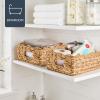 imageBest Choice Products 9x12 Scalloped Shelf Baskets Woven Storage Bins Storage Organizers for Pantry Living Room Bedroom Nursery amp Laundry 4 Pack  Natural with White Trim9x12  Natural