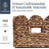 imageBest Choice Products 9x12 Scalloped Shelf Baskets Woven Storage Bins Storage Organizers for Pantry Living Room Bedroom Nursery amp Laundry 4 Pack  Natural with White Trim16x12  Chestnut