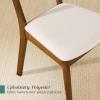 imageBest Choice Products Wooden Dining Chairs Wood MidCentury Modern Upholstered Side Chairs Farmhouse Cushioned Dining Chairs Set of 4 for Dining Room  WalnutCream
