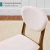 imageBest Choice Products Wooden Dining Chairs Wood MidCentury Modern Upholstered Side Chairs Farmhouse Cushioned Dining Chairs Set of 4 for Dining Room  WalnutCream