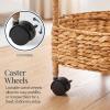 imageBest Choice Products 3Tier Round Rolling Nursery Caddy wWheels Handwoven Utility Cart Storage Organization for Bathroom Craft Room Laundry Room  Natural