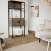 imageBest Choice Products 4Tier Bookshelf Tall Bookcase Wood Storage Cabinet for Living Room Bedroom Entryway Home Office wCabinet Enclosed Storage Shelf Space Metal Sturdy Frame  Dark WalnutDark Walnut
