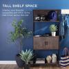 imageBest Choice Products 4Tier Bookshelf Tall Bookcase Wood Storage Cabinet for Living Room Bedroom Entryway Home Office wCabinet Enclosed Storage Shelf Space Metal Sturdy Frame  Dark WalnutDark Walnut