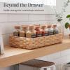 imageBest Choice Products 5Piece Flatware Organizer Set Woven Modular Silverware amp Utensil Drawer Organizer Trays Drawer Divider Storage Containers for Kitchen Bathroom amp Office Utensils  ChestnutNatural